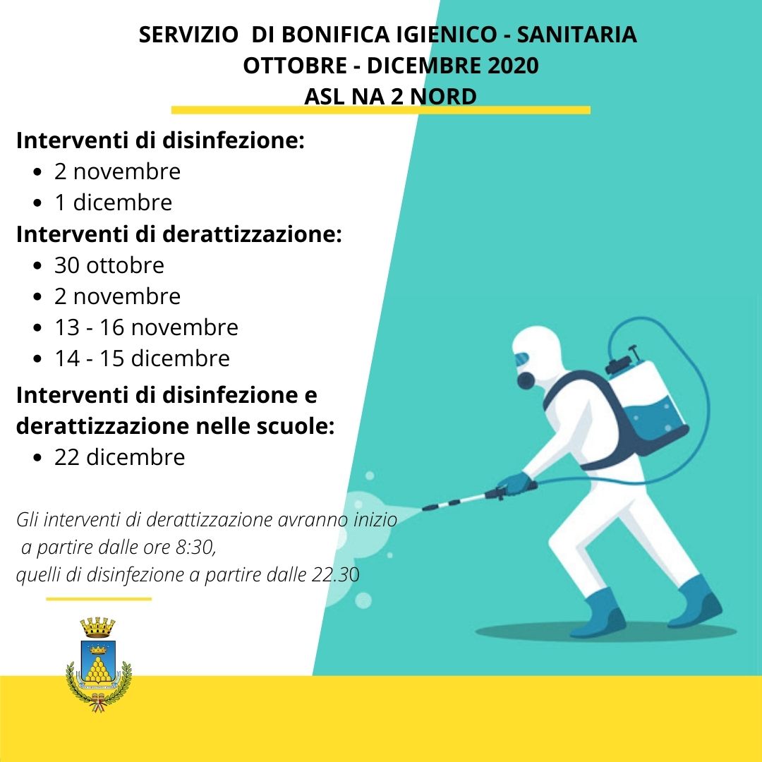 calendario interventi disinfezione