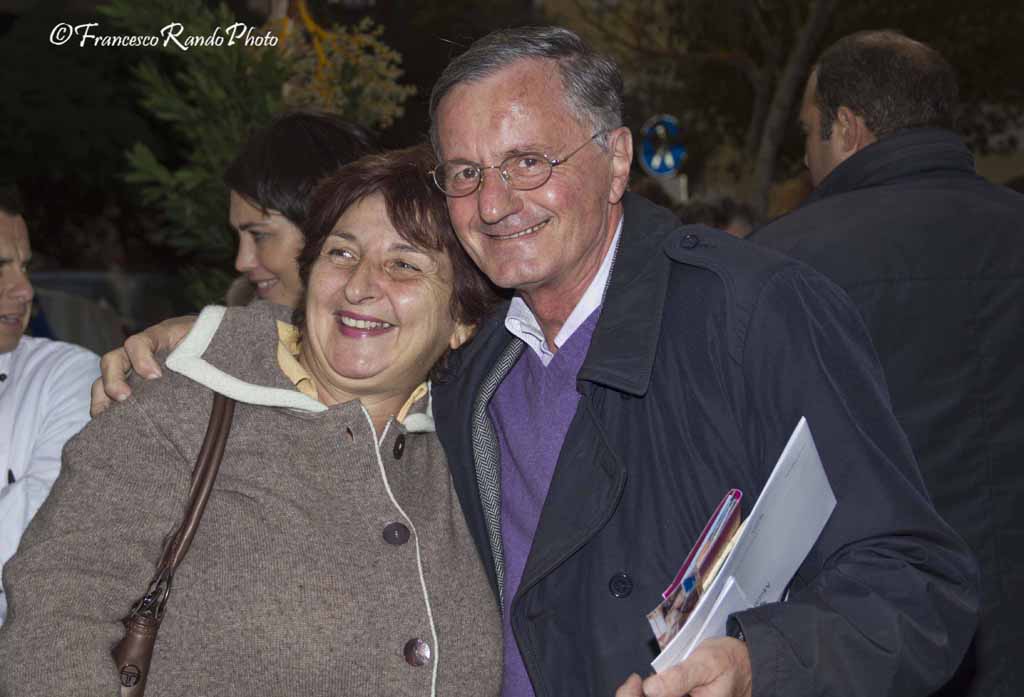 Con la preside dell' Alberghiero, Giuliana D' Avino, il nostro Giuseppe Mazzella