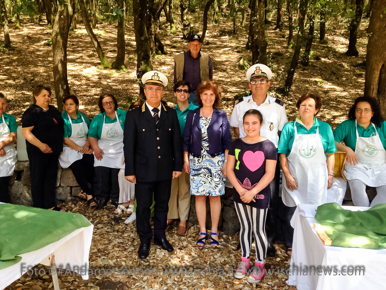 Andar per sentieri Bosco della Maddalena nel comune di Casamicciola Terme, saluto delle autorità - isola d'Ischia